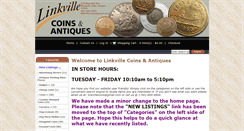 Desktop Screenshot of linkvillecoins.com