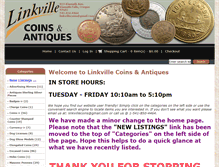 Tablet Screenshot of linkvillecoins.com